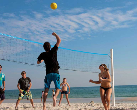 Beach Equipment - volleyball-net-rental-setup-Ikes-Beach-Service